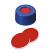 ND9 Short Thread Screw Caps (blue) with Septa PTFE/Silicone/PTFE, pk.100
