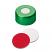 11mm Crimp Cap (green) with Septa Silicone/PTFE, pk.100