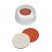 ND9 Short Thread Screw Caps (transparent) with Septa Silicone Rubber/PTFE, pk.100