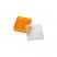 PP Storage Box for 12mm OD Vials (orange), 130 x 130 x 45mm, 81 Position, ea.