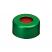 11mm Aluminum Crimp Seal (green) with Septa PTFE/Red Rubber, pk.100