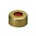 11mm Aluminum Crimp Seal (yellow) with Septa PTFE/Red Rubber, pk.100