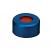 11mm Aluminum Crimp Seal (blue) with Septa PTFE/Red Rubber, pk.100