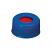 11mm Poly Crimp Seal Cap (blue) with Septa PTFE/Silicone/PTFE, pk.100