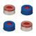 11mm Poly Crimp Seal Cap (mixed) with Septa PTFE/Silicone/PTFE, pk.400