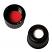 8mm Cap (black/Flangeless) with Septa Red PTFE/Silicone 0.060" w/Slit, pk.100