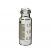 2.0ml Short-Cap Vial (clear) w/White Graduated Marking Spot, pk.100