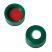 Short-Cap (green) with Septa PTFE/Silicone w/Slit, pk.100