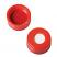 Short-Cap (red) with Septa PTFE/Silicone w/Slit, pk.1000