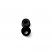 8mm Open Top Cap (black, polypropylene) without septum, 5.5mm hole, pk. 100