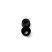 8mm Open Top Cap with flange (black, polypropylene) without septum, 5.5mm hole, pk. 100