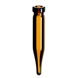 0.6ml Crimp Neck Vial 40 x 7mm (amber), conical bottom, pk.100