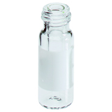0.3ml Short Thread Vial 32 x 11.6mm (clear) with label, integrated insert, pk.100 - Base Bonded