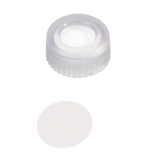 ND9 Short Thread Screw Caps (transparent) with Septa PTFE only, pk.100