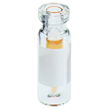 0.3ml Crimp Neck Vial 32 x 11.6mm (clear) with label, integrated insert, pk.100 - Base Bonded