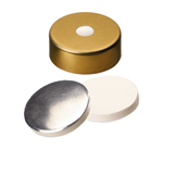 ND20 Magnetic Crimp Cap (5mm hole) with Silicone/Aluminum Septa , pk.100
