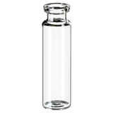 20ml ND20 Headspace Crimp Vial (clear) with long DIN crimp neck, 75.5 x 22.5mm, flat bottom, pk.100