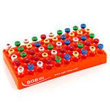 BGB Vial Rack, PP, with 50 positions for 2ml vials, orange, ea.