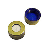 PAL System Screw Cap 2CV, designed for the PAL Autosampler. ND9, Magnetic, Gold, Silicone/PTFE/Starburst-Slitted Septa 1.0mm, Pk of 100 pcs
