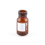 PAL System Vial 10CV, 10ml Amber Glass with Label, designed for the PAL Autosampler. 46x22.5mm, 1st Class Hydrolytic Glass, with flat finish for better sealing, fits ND18 Screw Caps, Pk of 100 Pcs