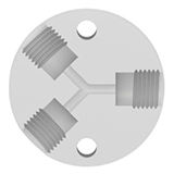 Hamilton 1/4-28 Threaded Junctions 3 Way "Y", ea.