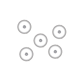 L-column Pre-column Filter replacement Frits 0.5µm, pk.5 (replacement Filters for LC-653002 and LC-653004)