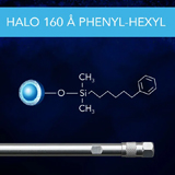 HALO Peptide ES-C18 160Å 2µm, 1.5 x 150mm, ea.