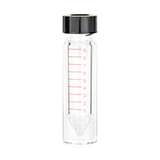 10ml Reaction Vial (clear) with Screw Cap and Septa Silicone/PTFE, pk.12