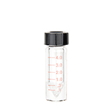 5ml Reaction Vial (clear) with Screw Cap and Septa Silicone/PTFE, pk.12