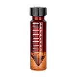 10ml Reaction Vial (amber) with Screw Cap and Septa Silicone/PTFE, pk.12