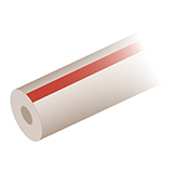 Tubing, PEEK, Striped Color-Coded (red), 1/16" OD x 0.13mm ID, 5m, ea.