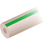 Tubing, PEEK, Striped Color-Coded (green), 1/32" OD x 0.075mm ID, 3m, ea.