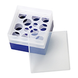 PP Storage Box for 28mm OD EPA Vials (violett), 130 x 130 x 105mm, 10 Position, ea.