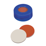 Snap Ring Cap (blue) with Septa Silicone Rubber/PTFE, pk.100