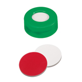 Snap Ring Cap (green) with Septa Silicone/PTFE, pk.100