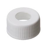 PP Screw Cap (white) with 12.5mm Hole for EPA Vials (24-400), pk.100