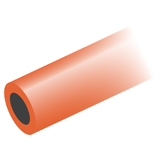 1/16" PEEK Tubing Sleeves for 350-390µm Tubing OD (Orange), pk.10