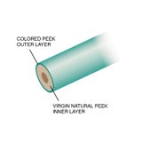 Tubing, PEEK, 1/16" OD x 0.13mm ID, Red Dual-Layer, 10m, ea.